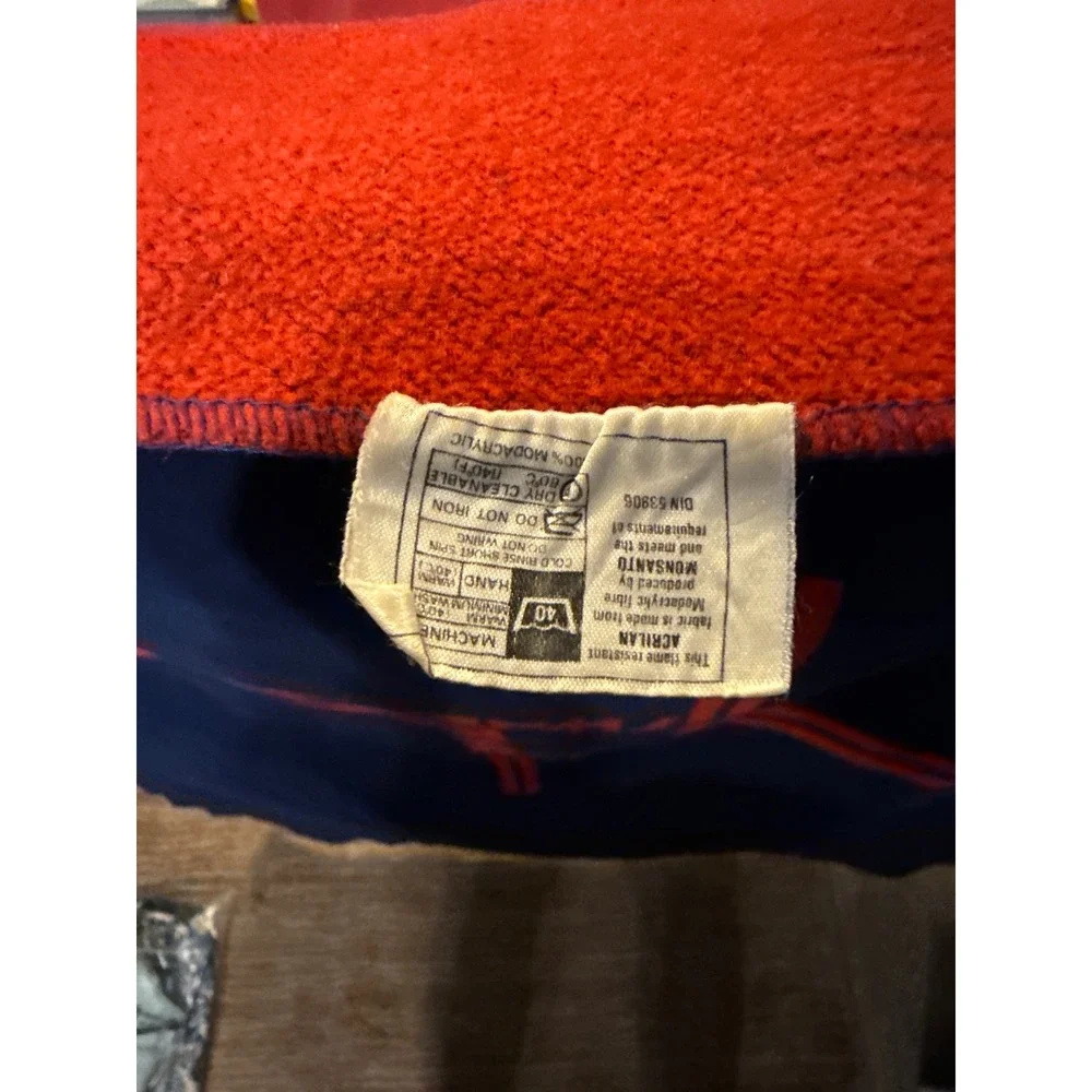 Vintage TWA First Class Blanket Throw Travel Red Blue Acrilan Western Germany‎